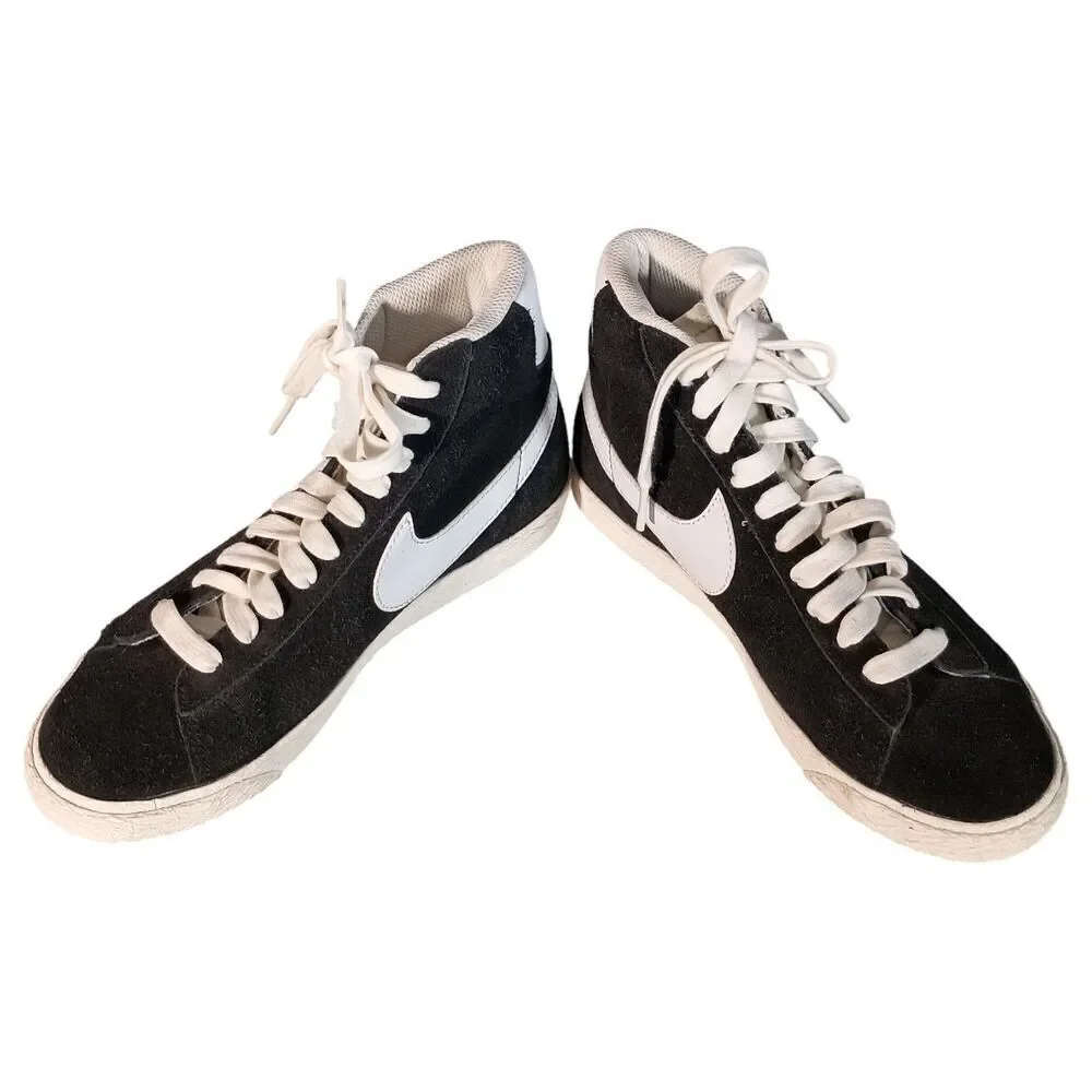 Nike Blazer Mid Boys Size 4Y Black Athletic Casual Shoes Sneakers DA4672-001